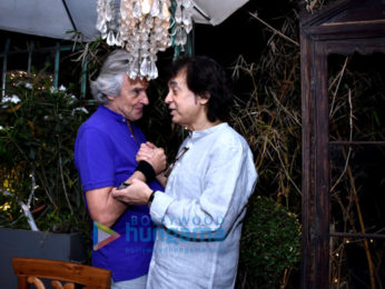 Grammy winner John McLaughlin and Zakir Hussain snapped at Dine at The Quarter Hotel