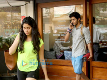 Janhvi Kapoor and Ishaan Khatter spotted at Sequel Cafe in Bandra