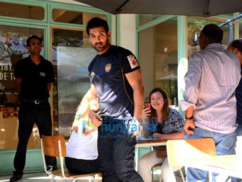 John Abraham spotted at The Kitchen Garden in Bandra