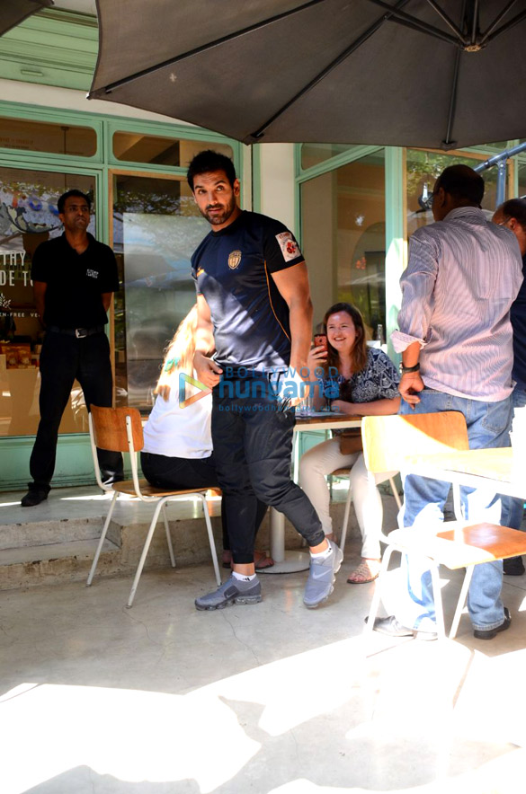 john abraham spotted at the kitchen garden in bandra 1
