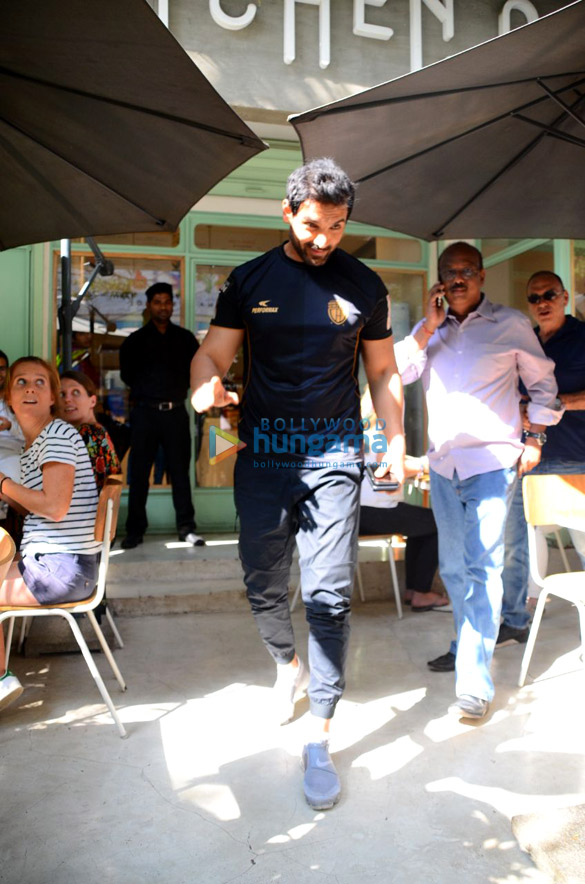 john abraham spotted at the kitchen garden in bandra 3