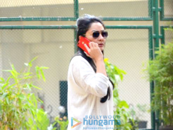 Maanyata Dutt spotted outside her residence in Bandra