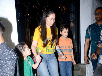 Manyata Dutt snapped with kids at The Korner House in Bandra