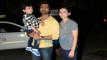 Nikhil Dwivedi snapped with his family in Juhu