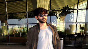 Kartik Aaryan and Nushrat Bharucha snapped leaving for Jaipur to promote 'Sonu Ke Titu Ki Sweety'