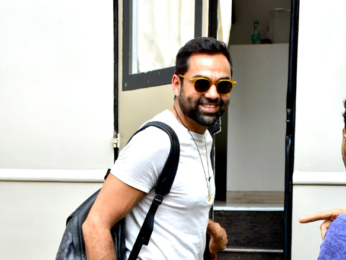 Patralekha and Abhay Deol snapped during a photo shoot for the film Nanu ki Janu