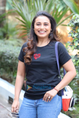 Rani Mukerji snapped during Hichki promotions