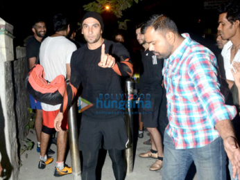 Ranveer Singh snapped at a football ground in Bandra