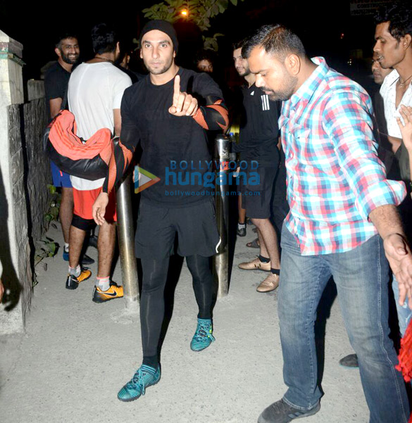 Ranveer Singh snapped at a football ground in Bandra