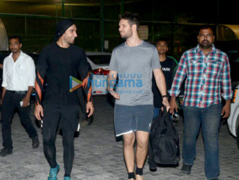 Ranveer Singh snapped at a football ground in Bandra