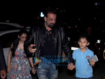 Sanjay Dutt snapped with family spotted at Yauatcha, BKC
