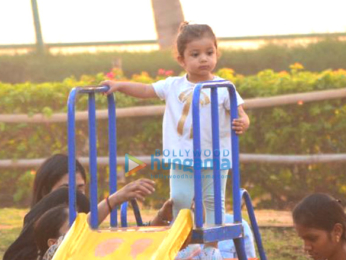 Shahid Kapoor's wife Mira Rajput snapped with their daughter Misha Kapoor at a garden in Bandra