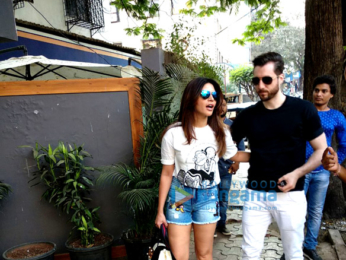 Shama Sikander snapped with her boyfriend in Mumbai