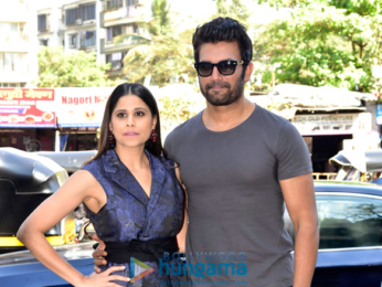 Sharad Kelkar and Sai Tamhankar promote their Marathi film 'Rakshas'