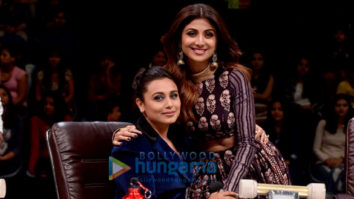 Shilpa Shetty and Rani Mukerji on the sets of Super Dancer 2
