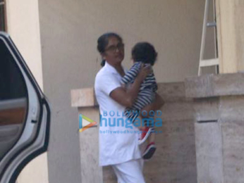 Taimur Ali Khan spotted at Amrita Arora's residence