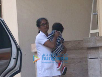 Taimur Ali Khan spotted at Amrita Arora's residence