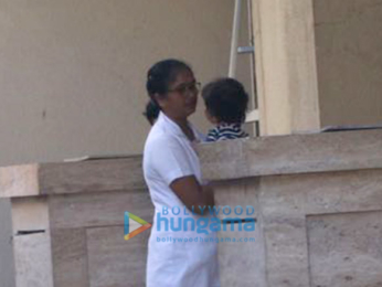 Taimur Ali Khan spotted at Amrita Arora's residence
