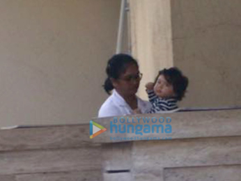 Taimur Ali Khan spotted at Amrita Arora's residence