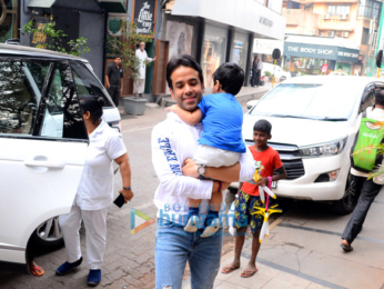 Tusshar Kapoor spotted at his son's school in Bandra