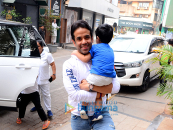 Tusshar Kapoor spotted at his son's school in Bandra
