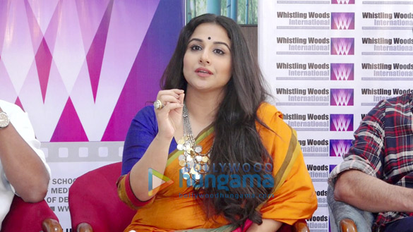 vidya balan and the cast of tumhari sullu snapped at whistling woods 1