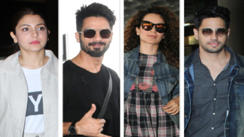 Weekly airport style: Anushka Sharma, Varun Dhawan, Shahid Kapoor, Sidharth Malhotra and Kangana Rananut and Parineeti Chopra ace the monochrome game