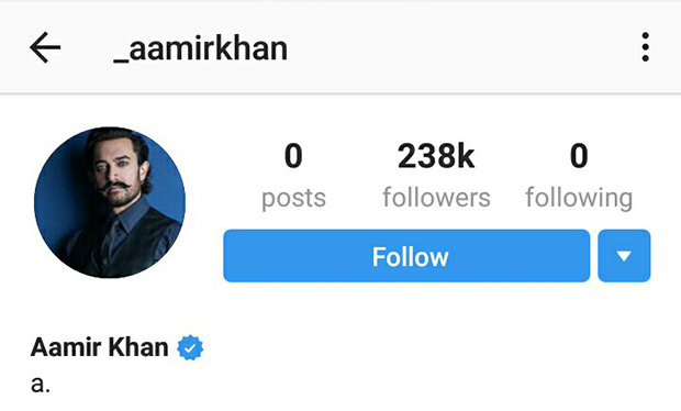 Aamir Khan makes Instagram debut on his 53rd birthday 