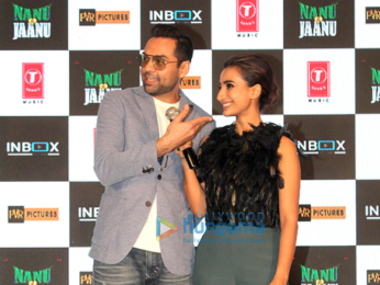 Abhay Deol and Patralekha grace the trailer launch of the film Nanu Ki Jaanu