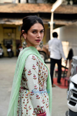 Aditi Rao Hydari snapped at a photo shoot for Spring Summer collection