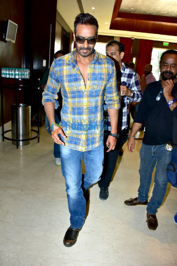 ajay devgn and ileana dcruz snapped during raid promotional interviews 3