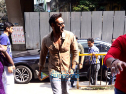 Ajay Devgn snapped promoting his film Raid