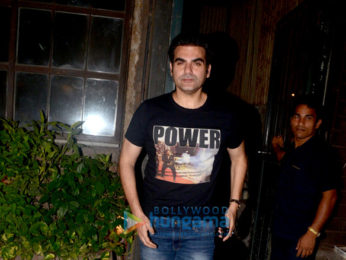 Arbaaz Khan snapped with his son post dinner at Pali Cafe in Bandra