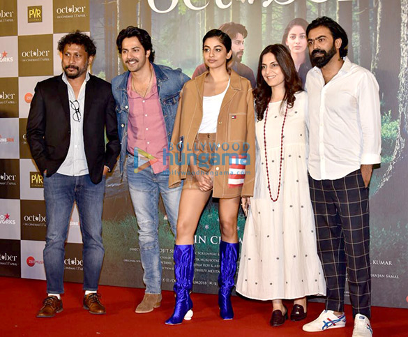 Banita Sandhu, Varun Dhawan and Shoojit Sircar grace the trailer launch of ‘October’ Banita Sandhu, Varun Dhawan and Shoojit Sircar grace the trailer launch of ‘October’