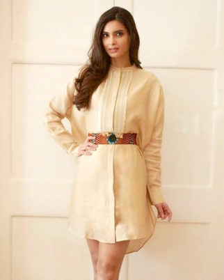 For Diana Penty, happiness is getting it all right with all brown – dress, brogues and belt!