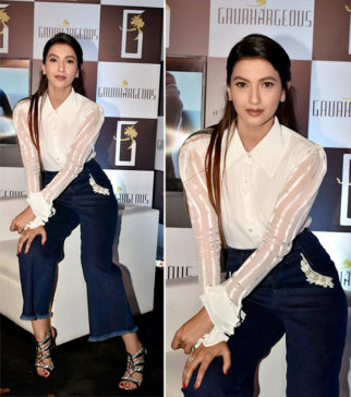 #FabulousFriday: Gauahar Khan pulls off the classiest white top-blue denim combo in the chicest way possible!