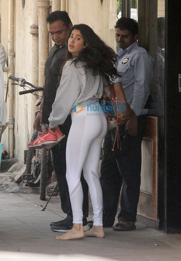 Janhvi Kapoor spotted at the gym in Bandra