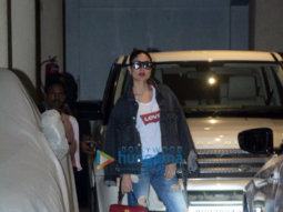 Kareena Kapoor Khan, Karisma Kapoor and Amrita Arora snapped at Babita Kapoor’s residence in Khar
