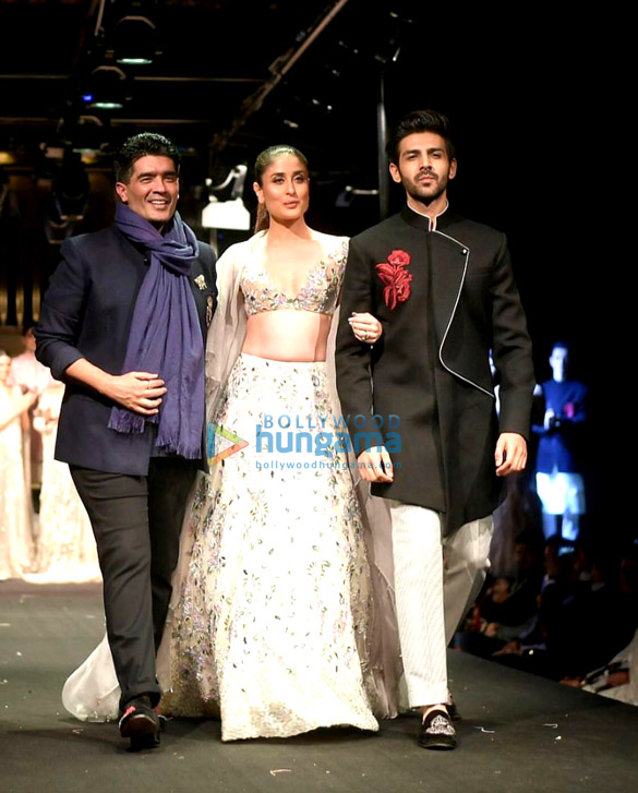 Kareena Kapoor Khan and Kartik Aaryan walk the ramp for Manish Malhotra Kareena Kapoor Khan and Kartik Aaryan walk the ramp for Manish Malhotra