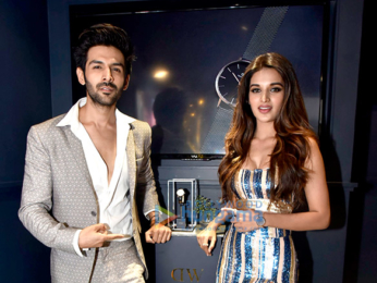 Kartik Aaryan and Nidhhi Agerwal at the Daniel Wellingston store launch