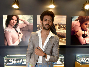 Kartik Aaryan and Nidhhi Agerwal at the Daniel Wellingston store launch