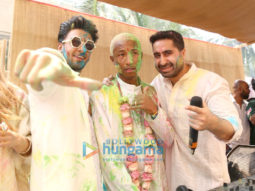 Pharrell Williams snapped with Ranveer Singh and DJ Khushi Soni