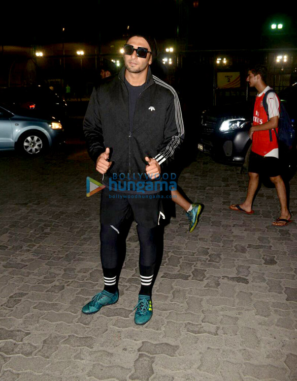 ranveer singh and dino morea snapped at football ground in bandra 2