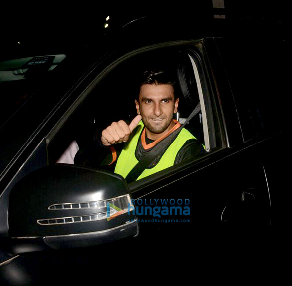 Ranveer Singh snapped at a football ground