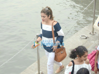 Raveena Tandon snapped with her daughter at Gateway