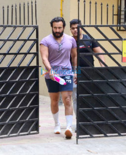 Saif Ali Khan spotted after his gym session in Bandra