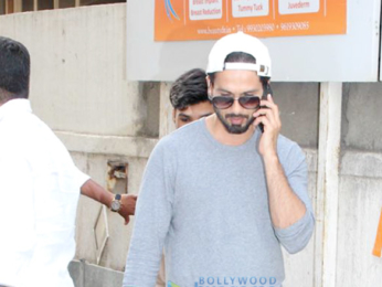 Shahid Kapoor and Mira Rajput spotted outside a clinic