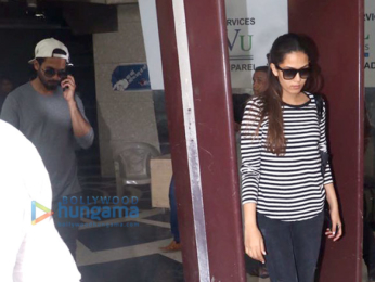 Shahid Kapoor and Mira Rajput spotted outside a clinic