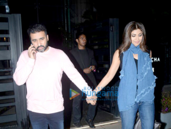 Shilpa Shetty with husband Raj Kundra snapped at Yauatcha in Bandra
