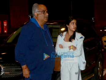 Shraddha Kapoor, Janvhi Kapoor and Boney Kapoor snapped at the airport